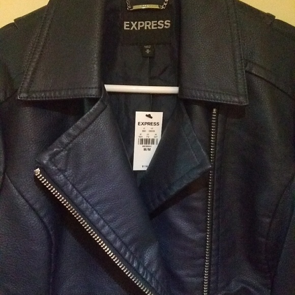 Faux Leather Moto Jacket from Express - Picture 2 of 5
